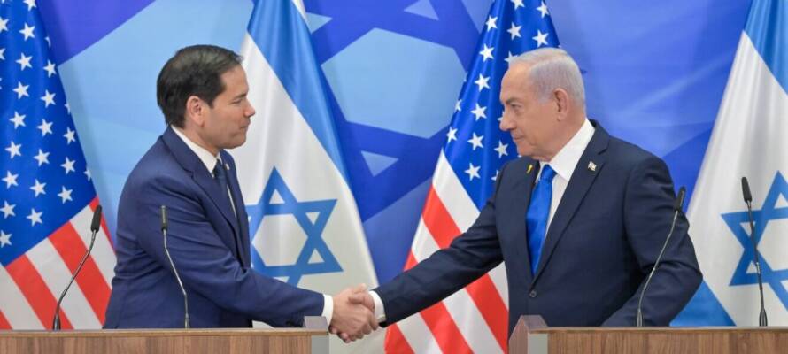 U.S. Secretary of State Marco Rubio and Israeli Prime Minister Benjamin Netanyahu