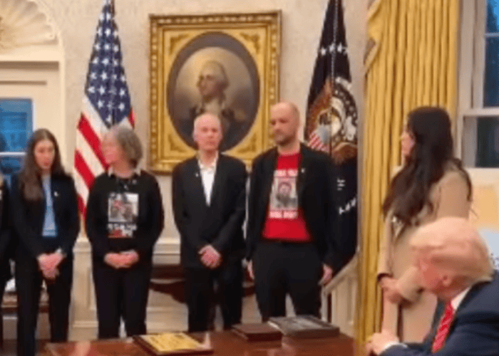Trump meets with freed hostages.