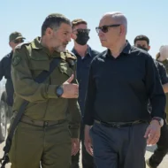 Maj.-Gen. David Zini and Israeli Prime Minister Benjamin Netanyahu