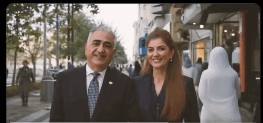 Reza Pahlavi and his wife