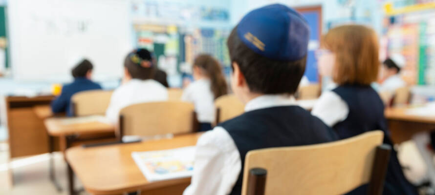 Blur kids in the classroom for background usage, Jewish School, Israeli Kids, Israel