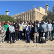 A delegation of African Christian leaders visiting the Cave of the Patriarchs in Hebron