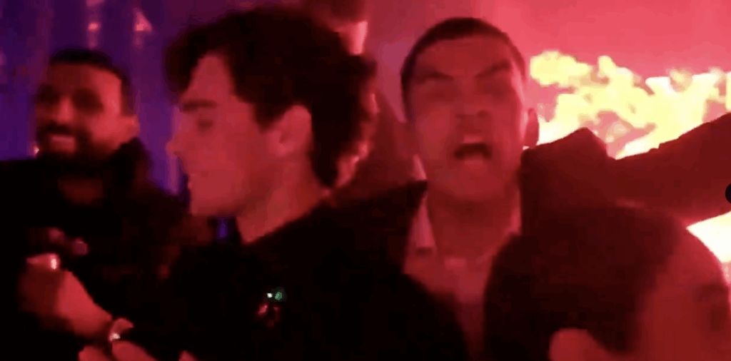 man screaming