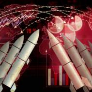 War and arms race abstract concept 3d illustration.