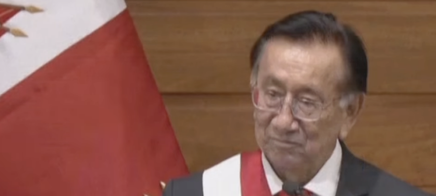 Peru’s interim president, José María Balcázar,